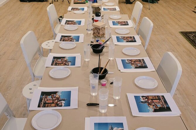 Downtown Porto Acrylic Painting Workshop for Groups or Individual - Color theory warm-up: light, shade, blending, and complementary tones