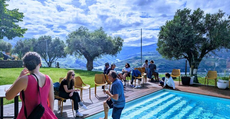From Porto: 2 Wine Regions, Farm-to-Table Lunch & Boat - Pinhão photo stop and private boat cruise on the Douro