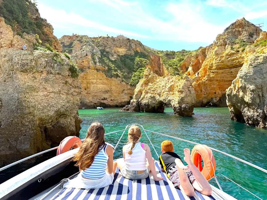 Lagos: Magic Private Boat Ponta da Piedade Algarve Portugal - Your boat setup: deck comfort plus real on-board essentials