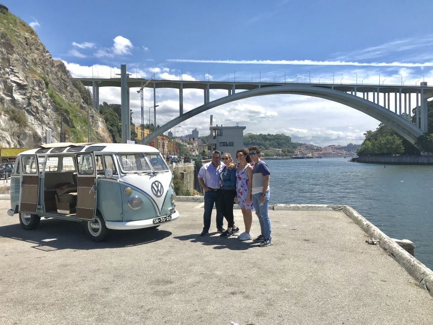 Porto: Private Sightseeing Tour by VW Kombi (2–8 People) - Bridges over water: Arrábida, Luís I, and Maria Pia from the right angles