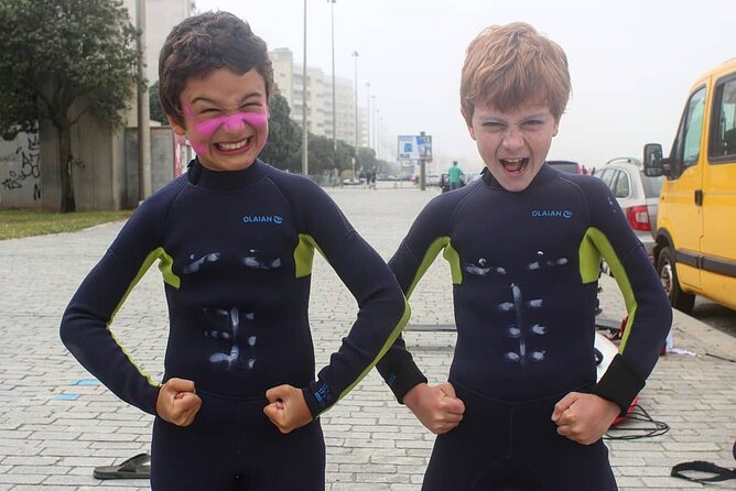 Surfing Lesson | Porto: Small Group Surf Lesson with Transportation - Wetsuit sizing and kit-up: simple, but plan for time